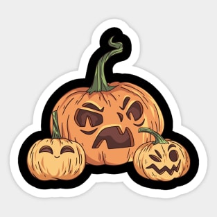 Halloween pumpkins family Sticker